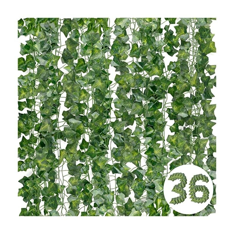 36 bandes couronnes de lierre artificiel vert jardins bureaux fêtes mariages