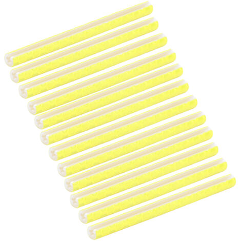 12 bandes réfléchissantes autocollantes pour roues de vélo, accessoires de sécurité cycliste en jaune fluo, lot de 12