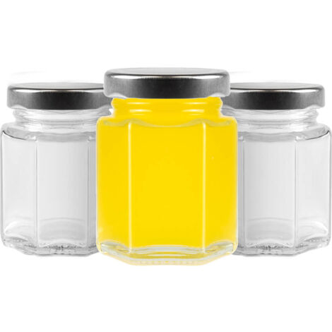 12 barattoli ESAGONALI da 110 ml per spezie e miele