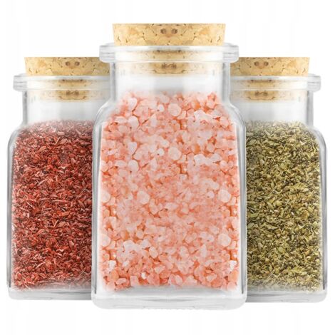 12 BARATTOLI PER SPEZIE DA 150 ML CON SUGHERO