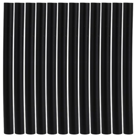 12 Bâtons de Colle à Chaud Professionnels pour Extensions de Cheveux et Perruques, Outil de Coiffure Noir