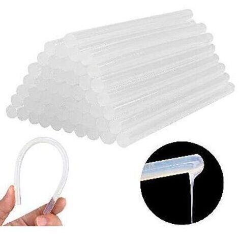 12 bâtons de colle thermofusible transparente, 100 x 7 mm, bâtons de colle thermofusible transparente universels, adaptés aux pistolets à colle thermofusible.