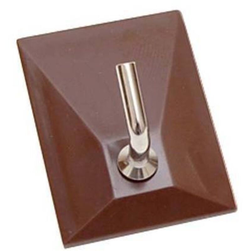 Ganci adesivi in plastica 1 posto in blister - mm.30x40, marrone - in bl.2 pz.