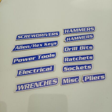12 boîtes à outils magnétiques, étiquettes magnétiques réutilisables pour organisation d'atelier, coffrets de rangement 3D polyvalents, couleur bleue