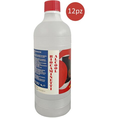 Bioetanolo combustibile liquido inodore ecologico etanolo BIOKAM lt.1-5 per  stufe e camini 