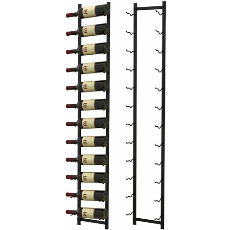 12 Bottles Wall Mounted Wine Rack Hanging Wine Display Metal Wine Bottle Holder