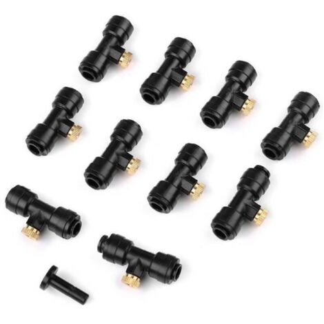 12 Buses de Brumisation Arrosage pour Tuyaux d'eau de 4/7 mm de Large Brumisateur pour Jardin Terrasse de Refroidissement Extérieur