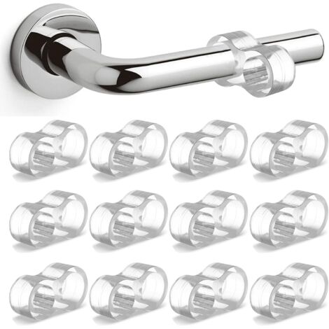 12 butées de porte transparentes pour poignées de porte et de fenêtre - conception absorbant les chocs pour éviter les rayures - protège les murs et les meubles.