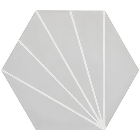 12 Carreaux de ciment véritable 0,48m2 / Carreaux de ciment artisanaux coloris Gris pour sol et mur - l.20 x L.20 cm  - PEGANE -