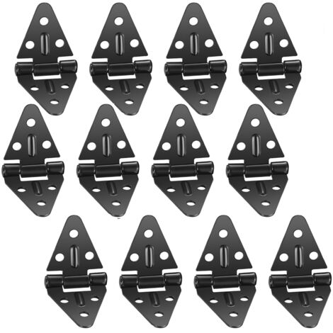 12 cerniere pieghevoli, cerniere nere a 180 gradi, cerniere per mobili, per armadi, ripostigli, scatole di legno, tavoli pieghevoli, cerniere per porte da giardino. (Viti non incluse)