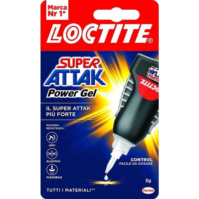 Image of Super Attak Power Flex Gel Control Colla Adesivo Trasparente 3g - Loctite