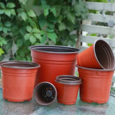 (12 cm, 100 pièces) Pots de semis souples pour plantes, pots de fleurs, bacs de culture en plastique, accessoires de jardinage pour la maison et le jardin (9-14 cm)
