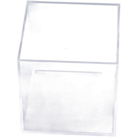 12 cm große, transparente Acryl-Münzbox, staubdichte Spardose
