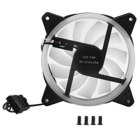 12 cm RGB-PC-Lüfter – Leise, mehrfarbige Lüfter mit Aurora-Beleuchtung zur CPU-Kühlung
