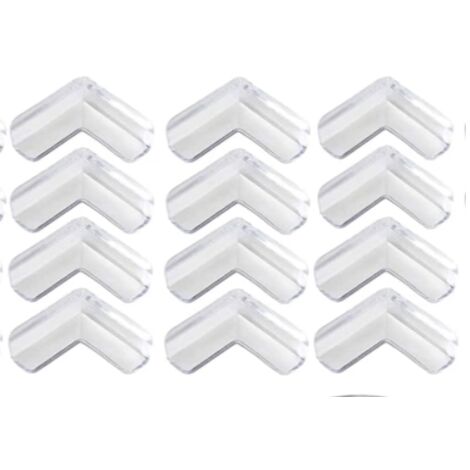 12 coin anti-collision transparent coin en forme de L table basse en verre coin de protection couvercle en silicone