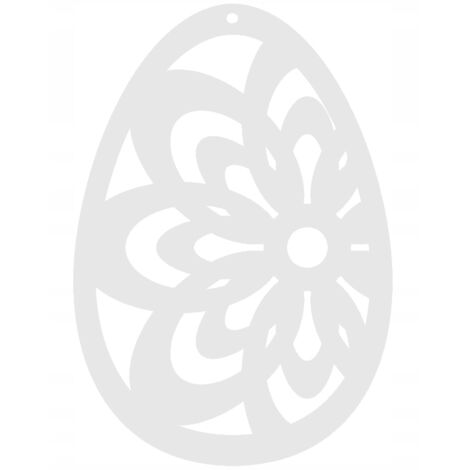 12. Colgante con forma de huevo de Pascua con flor blanca