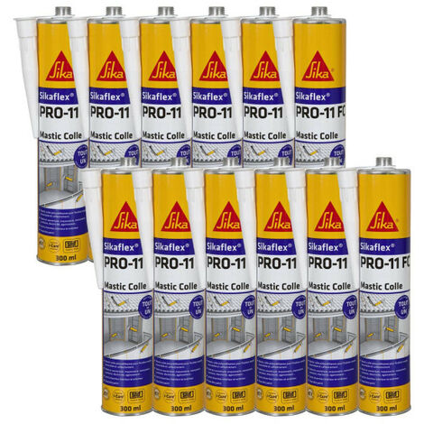 Mastic colle SIKA Sikaflex PRO 11 FC - Blanc - 300ml - Lot de 12 - Blanc