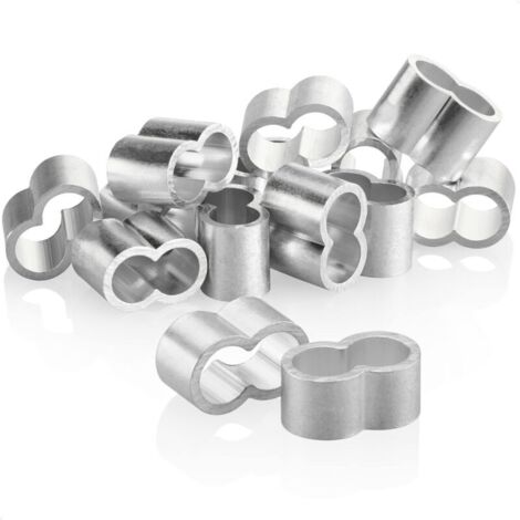 12 colliers de serrage en aluminium de 10 mm - Gaines thermorétractables argentées pour rallonges et sangles en caoutchouc - Compatibles avec les bâches-AquaForge