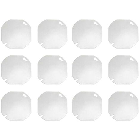 12 couvercles octogonaux pour boîtes électriques, couvercles métalliques pour boîtes de jonction