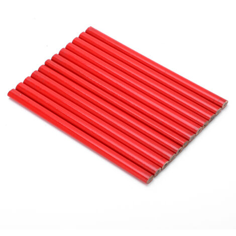 12 Crayons de Menuisier à Mine Noire Ovale Double Pointe pour Marquage Bois Bricolage Outils