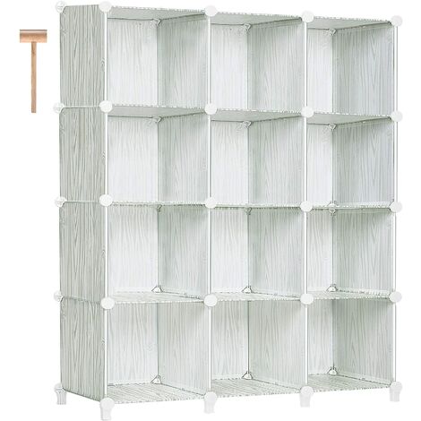 main image of "12 Cube Bookshelf Closet Storage Rack Storage Shelf Shelves Cube Storage Rack Plastic Bookshelf Bookcase DIY Square Wall Cupboard Shelves, Suitable for Bedroom, Office, Living Room, Black"