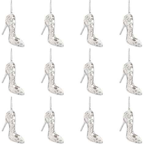 12 décorations de Noël suspendues en forme de chaussures à talons hauts