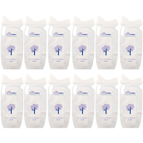 12 Einweg-Urinbeutel, 700 ml, auslaufsicher und faltbar, tragbares Unisex-Urinal