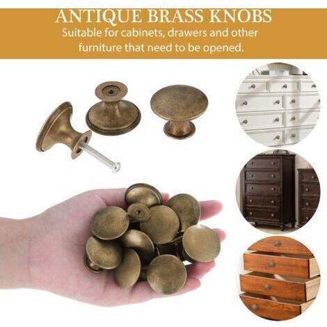 12 élégants boutons vintage pour meubles de cuisine anciens, poignées de porte en acajou de 30 mm, blanches