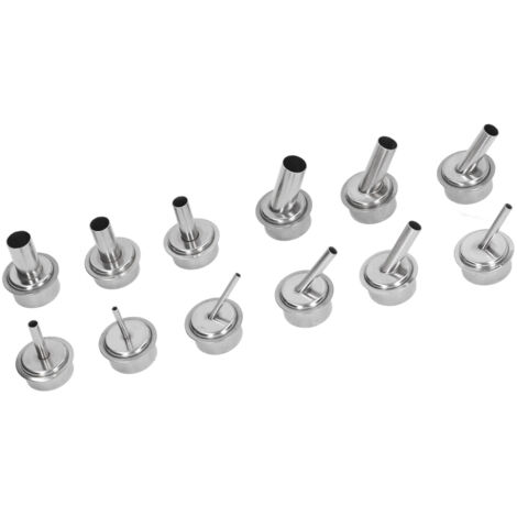 12 Embouts Universels en Acier Inoxydable pour Pistolet à Air Chaud, Pièces de Rechange pour Outils de Soudage