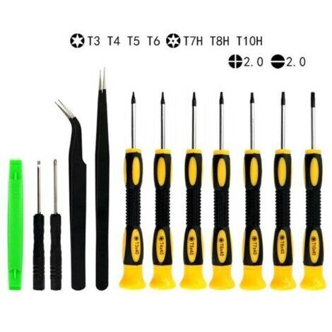 12 En 1 Tournevis Torx/Étoiles/Tx Magnétiques Professionnels De Précision, T3 T4 T5 T6 T8 T10 Screwdrivers Magnétiques Pour Téléphone Mobile Xbox PS4 Anneau Porte D’affiche Ordinateur