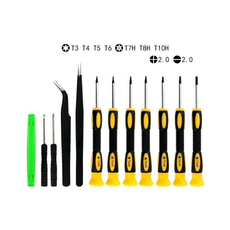 12 En 1 Tournevis Torx/Étoiles/Tx Magnétiques Professionnels De Précision, T3 T4 T5 T6 T8 T10 Screwdrivers Magnétiques Pour Téléphone Mobile Xbox PS4