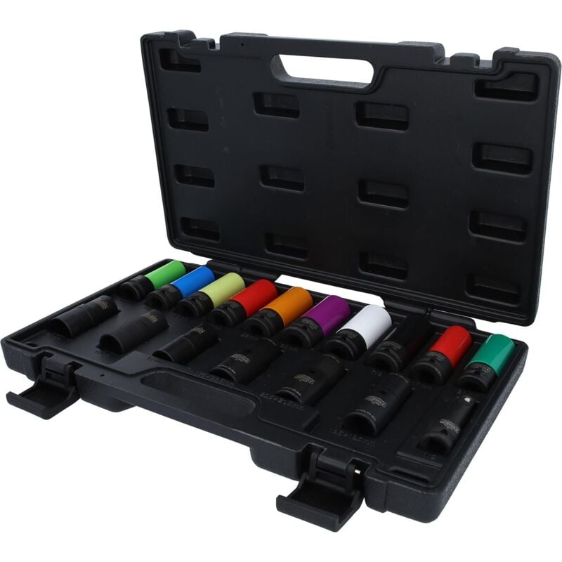 Jeu de douilles à chocs spéciales master 1/2' pour raccords vissés de roue, 17 pcs