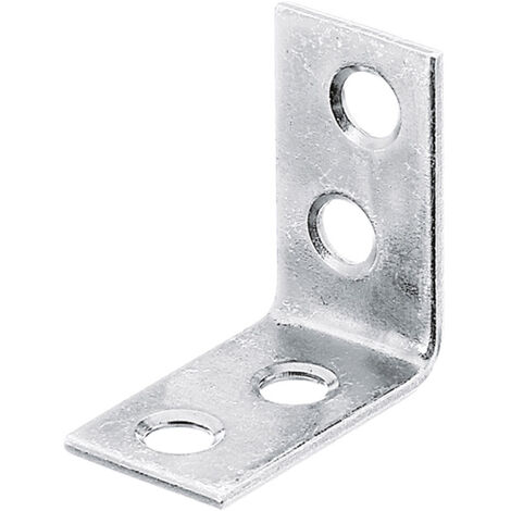 12 équerres 25x25x14mm galvanisé bichromaté Alberts