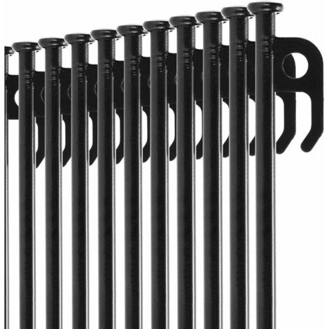 12 estacas de acero para tienda de campaña - Estacas largas y resistentes para acampar y al aire libre - Ideal para terrenos normales y duros - 20 cm