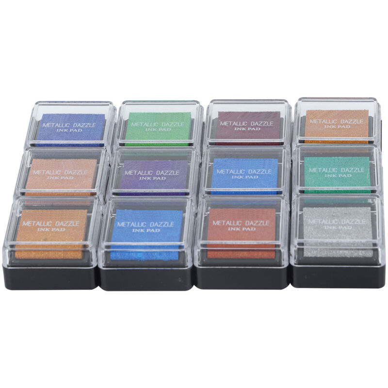 Image of 12-farbiges Metallic-Stempelset für Kinder – 12-teiliges DIY-Set