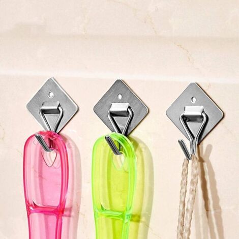 12 ganci da parete per bagno, ganci autoadesivi in acciaio inossidabile di alta qualità, ideali per bagno, cucina e soggiorno.