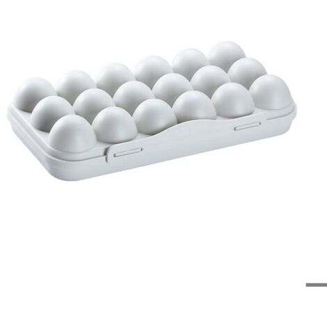 12 Grilles Boîte de Rangement des Oeufs avec Couvercle, 12 Grille Boite Oeuf Boîte à Oeufs en PP Plateau à Œufs Support à Œufs pour
