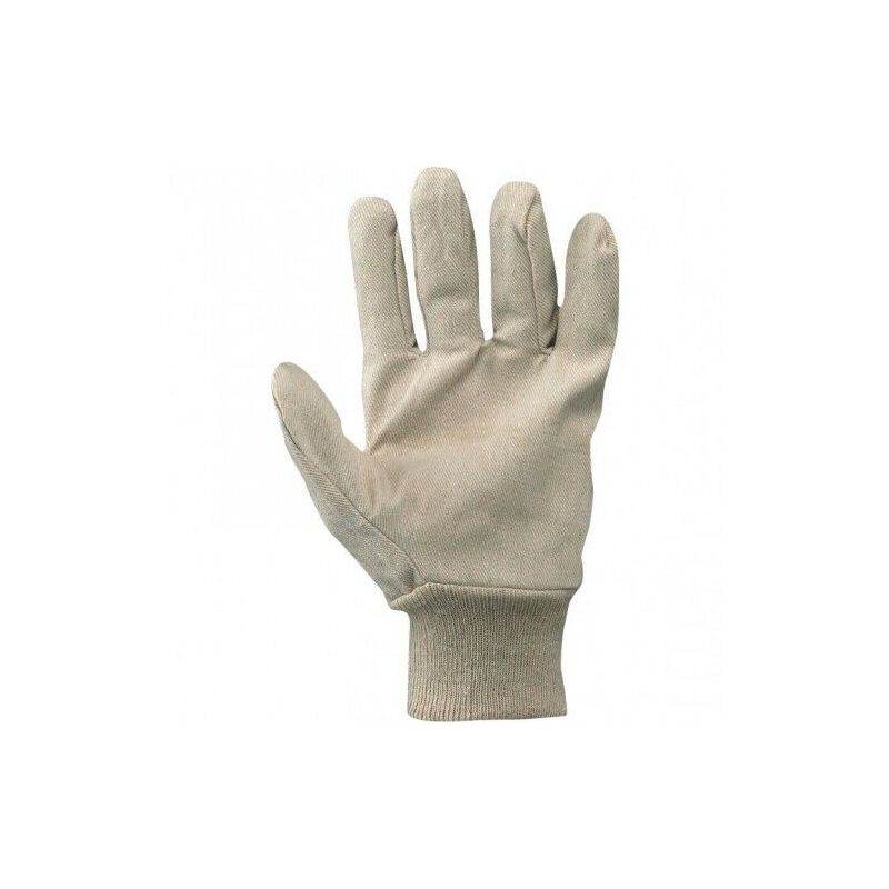 Image of Vivaio Di Castelletto - 12 guanti da lavoro giardinaggio in tela di cotone certif. ce. tg. unica uomo unica uomo