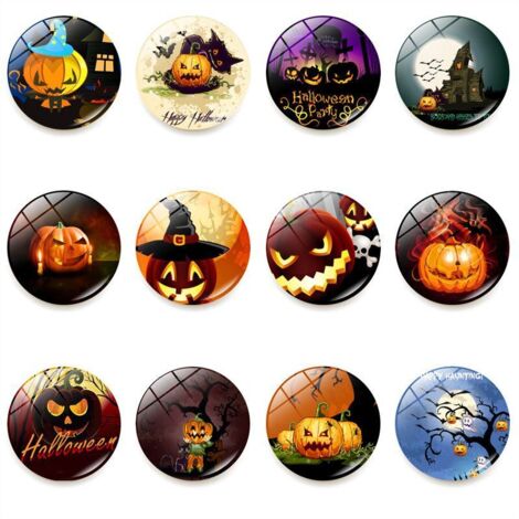12 Halloween-Kühlschrankmagnete als Dekoration