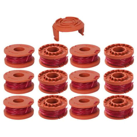 12 hilos de corte compatibles con WORX, carrete de hilo de corte de Ø 1,65 mm y 3 m (12 hilos de corte, 1 funda)