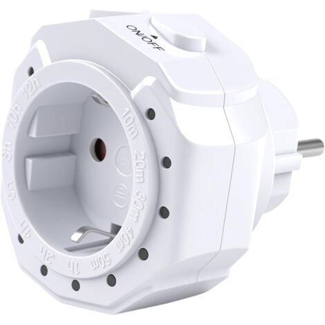 12-Hour Timer Plug, Programmable AC 230V 16A 3680W, LED Countdown Indicator, Timer Switch TM12