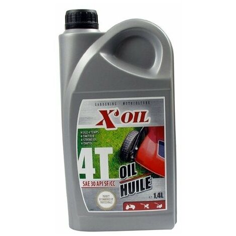12 Huile Moteur 4 Temps X'oil, Sae30 Api Sj/cd, Jaso Ma, En Bidon D'1,4 Litre .
