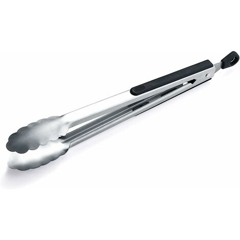 12 Inch Barbecue Tongs, Stainless Steel Barbecue Tongs, Premium Barbecue Tongs for Cooking, Metal Tongs for Solid Meat, Lockable Kitchen Tongs