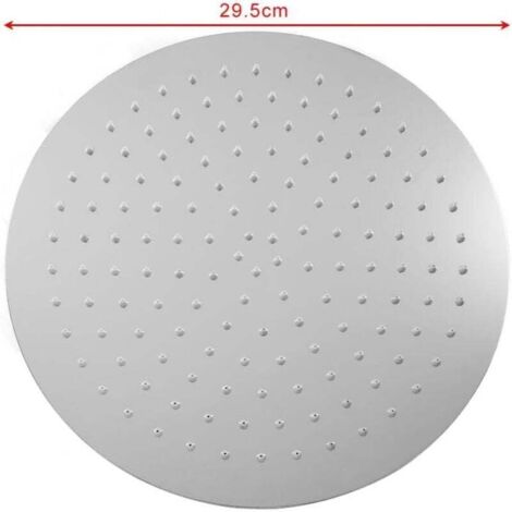 12 Inch Rainfall Shower Head Round Ceiling Shower Head with Anti-Limescale Nozzle 304 Stainless Steel High Pressure Universal Shower Head Easy to Install Thread (30cm) MUMU