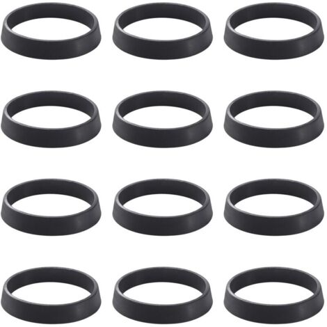 12 joints coniques pour bonde d'évier 36 x 31,5 x 6 mm, rondelles de plomberie en silicone, joints de siphon, pour tuyau de vidange de 1 1/4 pouce, siphon d'évier anti-odeur.