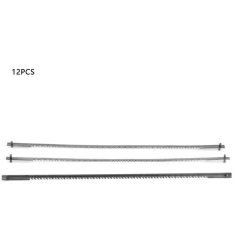 12 Lames de Scie Sauteuse 15 Dents Acier Carbone Dur pour Bois et Métal 132mm