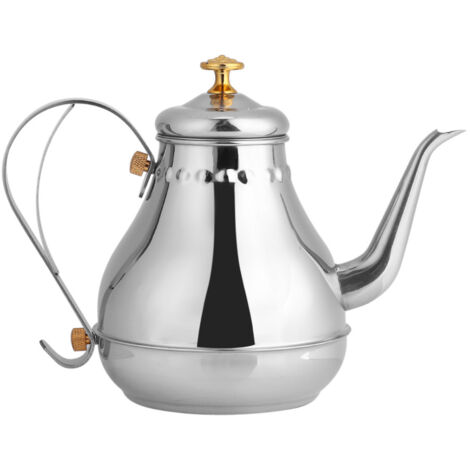 1,2-Liter-Edelstahlkessel mit Ausguss für Kaffee und Tee, integrierter Filter, für den Gebrauch in Innenräumen