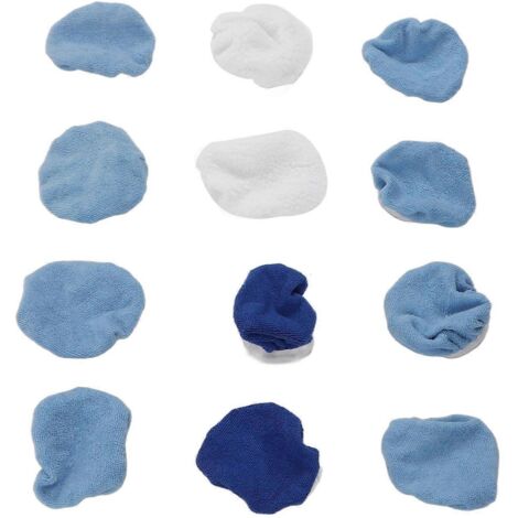 12 lot coussinets de polissage auto à forte adhérence microfibre et molleton synthétique pour polisseuse 5-6 pouces, kit de bonnets de lustrage efficaces.