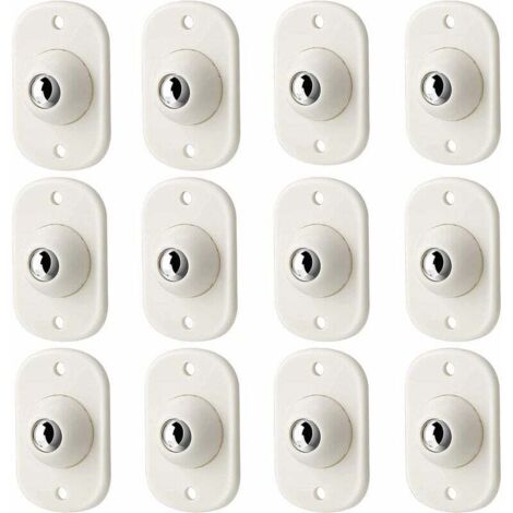 12 mini ruedas autoadhesivas de acero inoxidable, rueda adhesiva de plástico de 360°, accesorio para cajas de cartón móviles, para cajas de bricolaje, contenedores de almacenamiento.