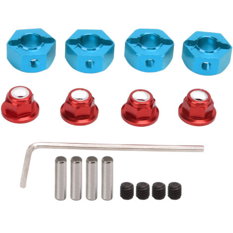 12-mm-Radmutter aus Aluminiumlegierung, rutschfeste Sechskantverlängerung für 1/10- und 1/12-RC-Cars, Blau